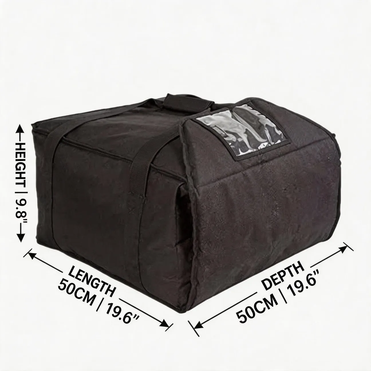 Classic Pizza Delivery Bag Large Capacity Insulated Portable Food Delivery Foldable