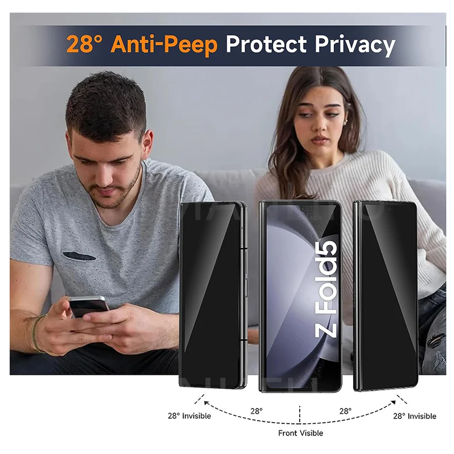 Full Cover Privacy Tempered Glass for Samsung Galaxy Z Fold5 Z Fold4 Z Fold3 5G Screen Protector Anti-peep Film Glass Z Fold5 3