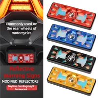 Chekis Is Suitable for Honda Nss350 750 Forza300 Adv350 Cross Cub110 Cbr650R Modified Accessories Rear Wheel Reflective Plate Aluminum Alloy Night Driving Luminous Warning Strip Light Reflector