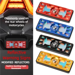 Chekis Is Suitable for Honda Nss350 750 Forza300 Adv350 Cross Cub110 Cbr650R Modified Accessories Rear Wheel Reflective Plate Aluminum Alloy Night Driving Luminous Warning Strip Light Reflector