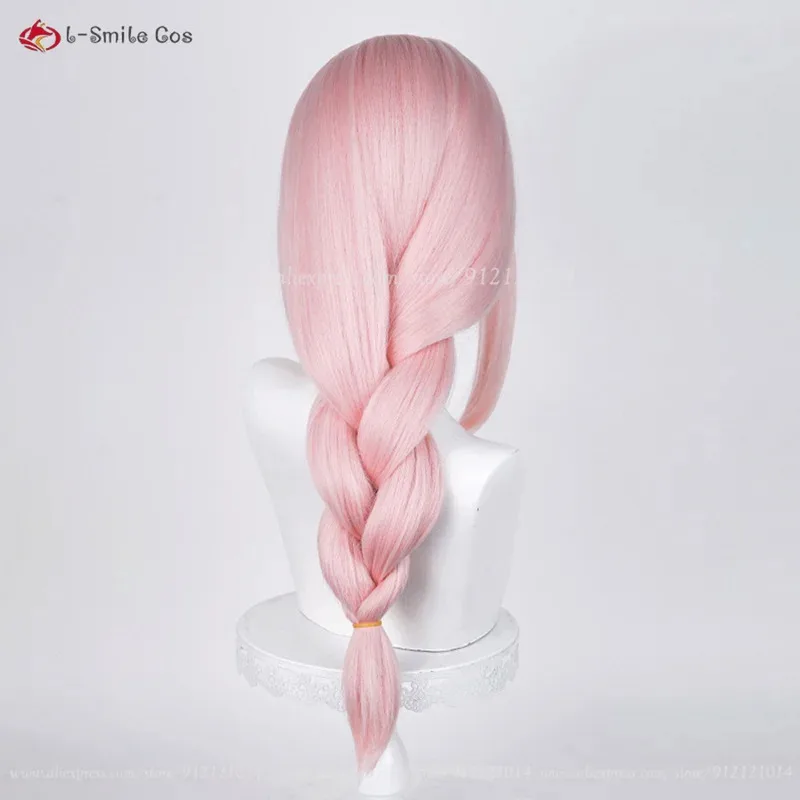 ZZZ Tsukishiro 65cm Pink Wigs Yanagi Anime Cosplay Pre Crimped Heat Resistant Synthetic Hair + Cap Wig view 6