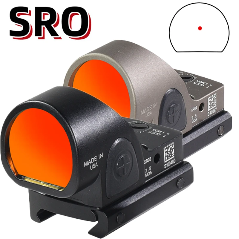 

SRO Red Dot Sight Scope RMR Tactical Hunting Optics Riflescope Illuminated Adjustable Airsoft Precision Shooting Fit 20mm Rail