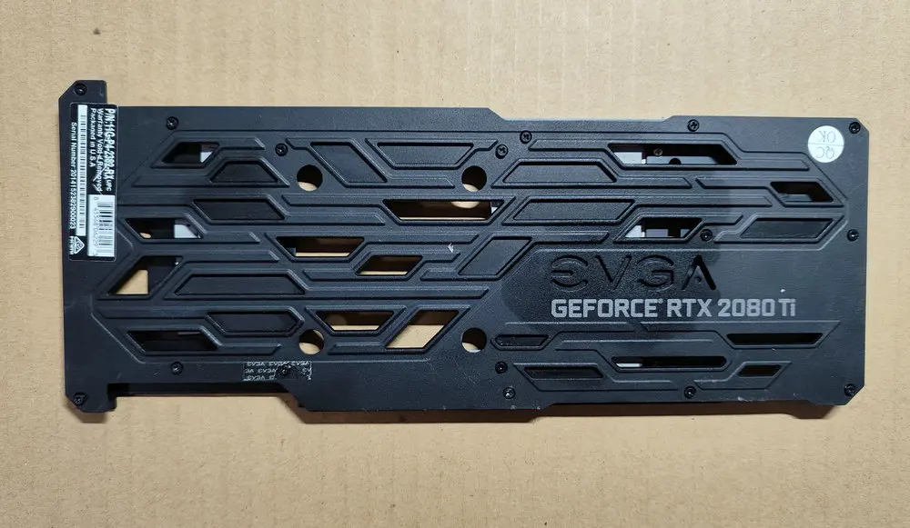 

Original BackPlate Mullion for EVGA RTX2080Ti XC ULTRA Graphics Video Card