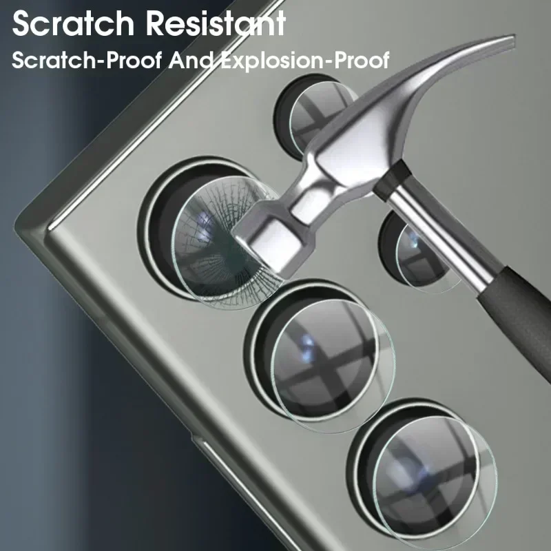 กระจกนิรภัยสำหรับ Samsung Galaxy S24 Plus ฟิล์มป้องกันเลนส์ HD, ฟิล์มป้องกันรอยขีดข่วนสำหรับ Samsung S24 S24u S24 +