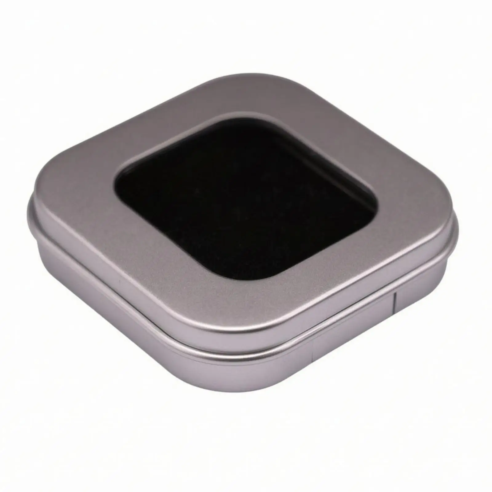 Small Jewelry Display Box with Clear Lid Compact Gem Showcase Box with Hinged Lid Mini Jewel Container with Sponge for