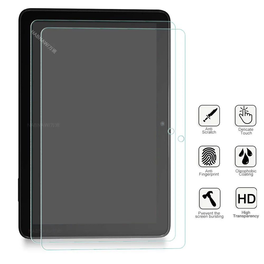 2 Pieces HD Scratch Proof Tempered Glass Screen Protector For New Amazon Fire HD 8 2024 Tablet Hard Clear Film