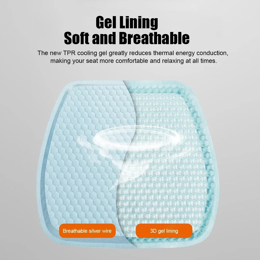 1 Pcs Car Honeycomb Seat Cushion Multifunctional Gel Seat Cushion Breathable Cool Seat Cushion Four Seasons Universal Ice Pad