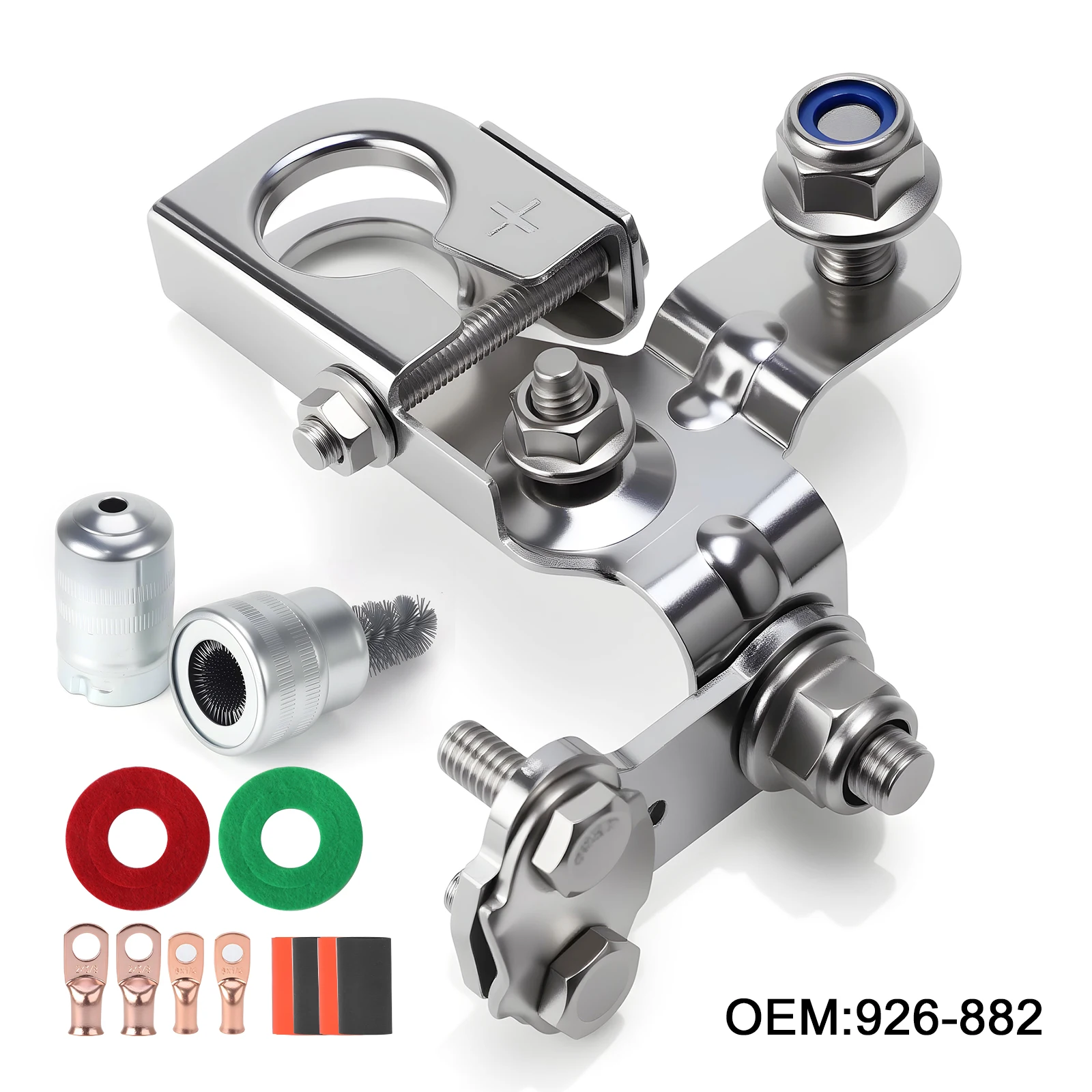 OE BT4Z-14450-AA Silver Positive Battery Terminal Clamp For Ford F-150 2011-2017 Ford Edge 2011-2014 Positive terminal clamp