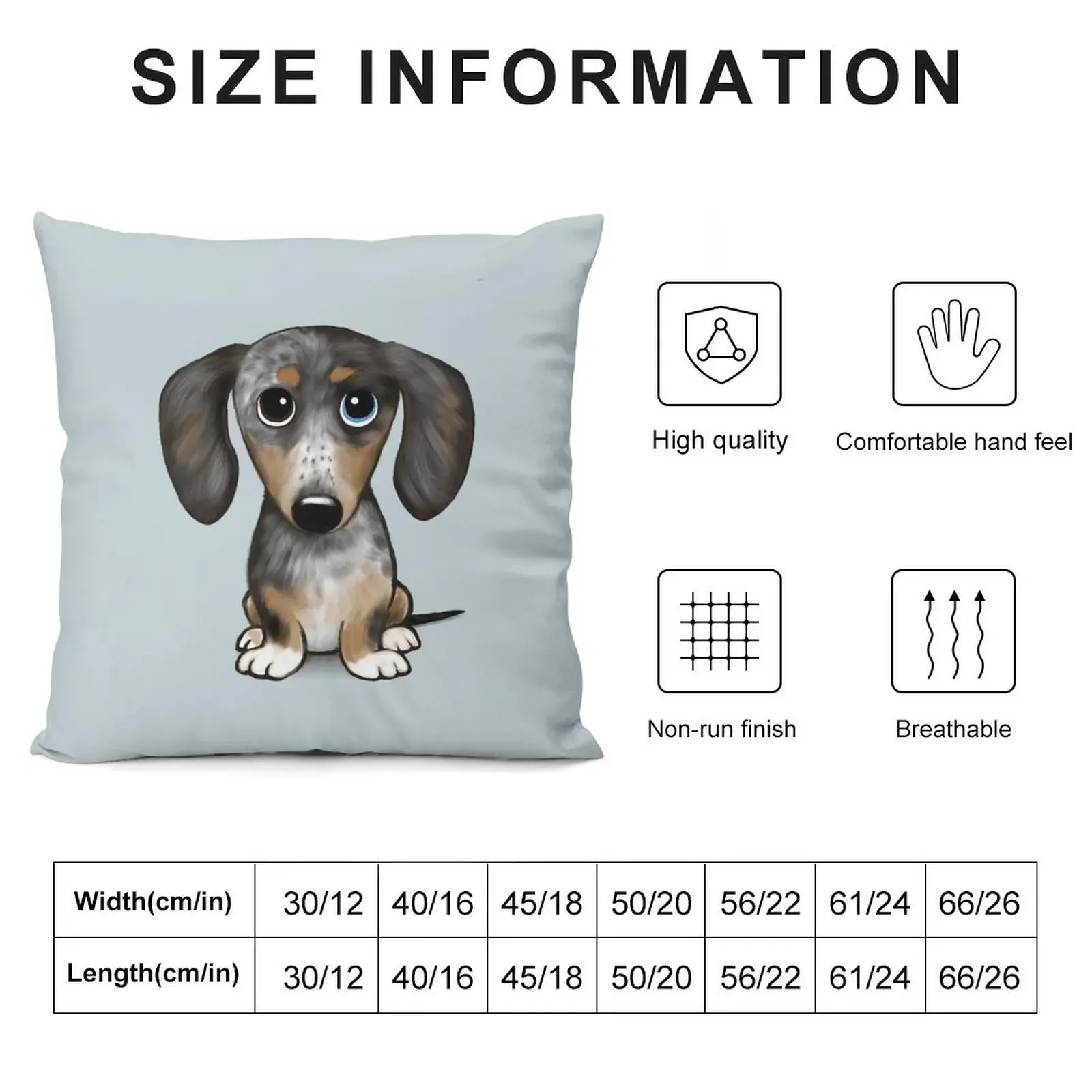 Merle Dapple Dachshund Cute Wiener Dog Throw Pillow Sofa Cushions Covers Rectangular Cushion Cover pillow