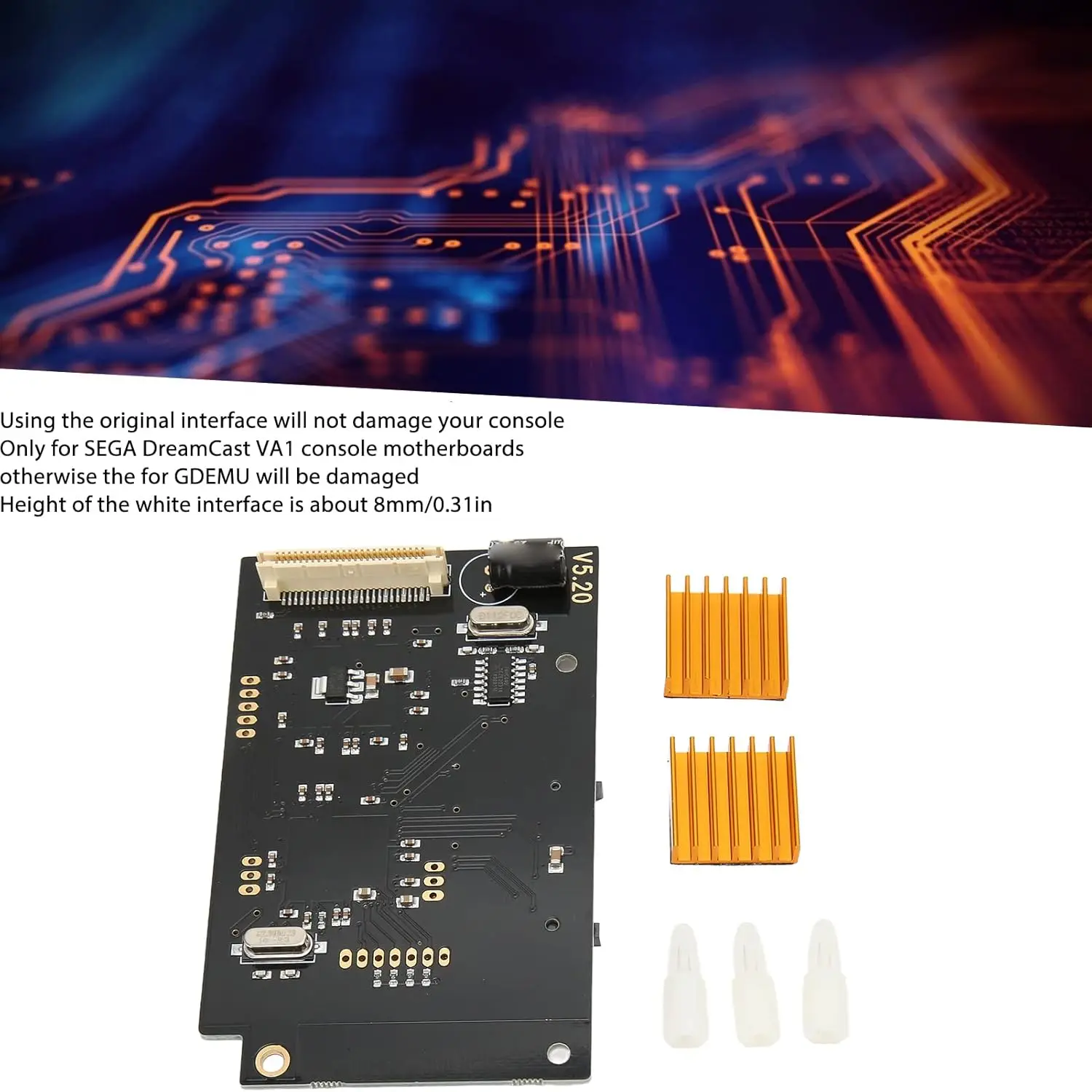 

GDEMU V5.20.5 Optical Drive Simulation Board SD Card Extension for Dreamcast DC VA1 Game Console