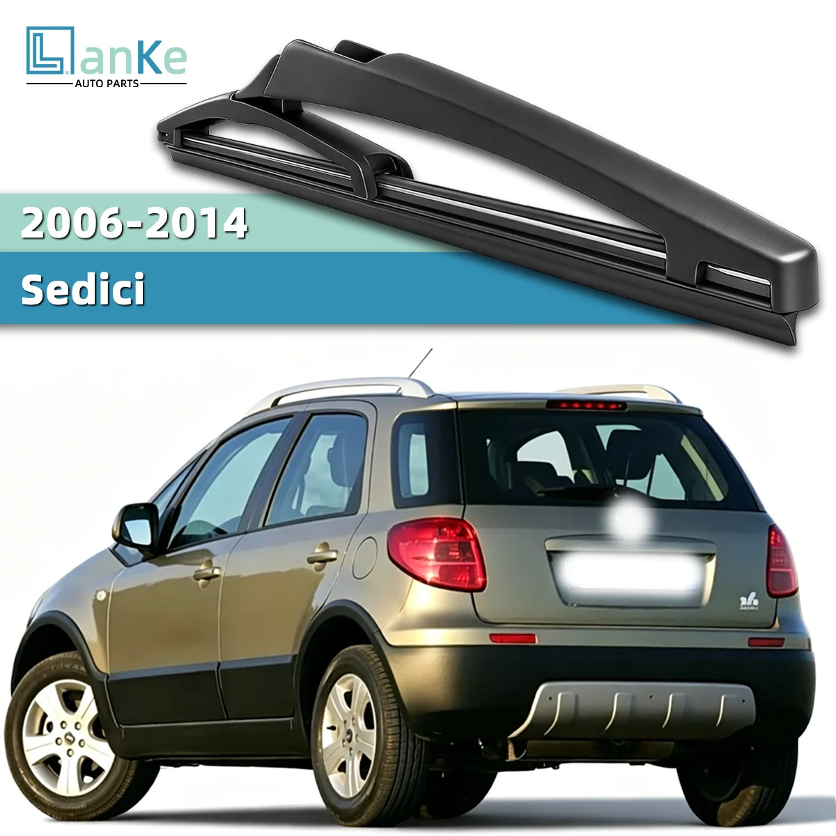 Lanke Back Window Wiper Blade Suitable for FIAT Sedici 2006-2014 Replacement Part for Rear Window Care for Clear View in Rain