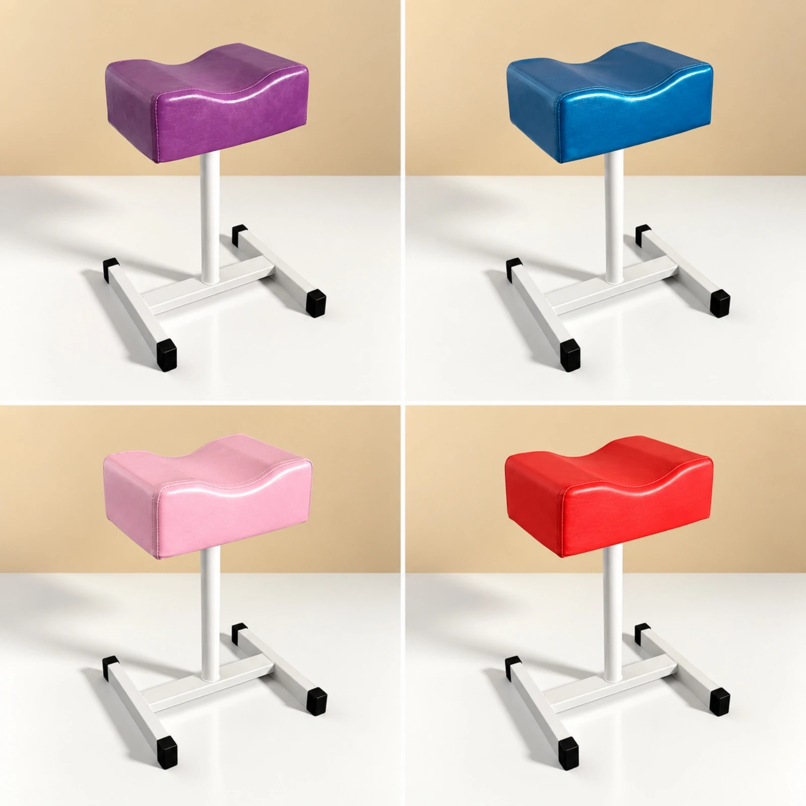 Adjustable Pedicure Foot Stool Easy to Clean Adjustable Foot-Rest Stool Salon Footrest with Padded Cushion Sleek Compact