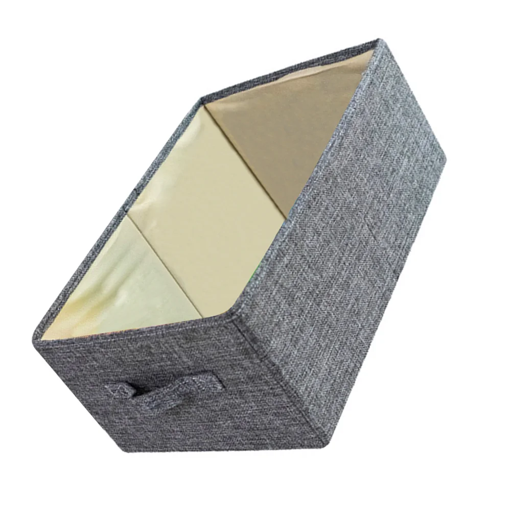 

1 pc Clothes Storage Box Grey Size S Desktop Organizer For Makeup Books Pens Keys Umbrella Documents Stationery Accessories