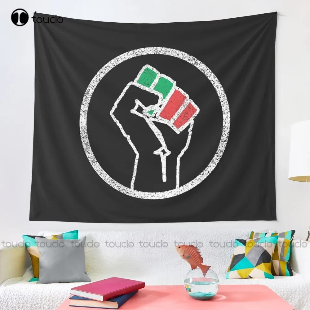 Black Power Fist Grunge  Tapestry Tapestry Wall Hangings For Bedroom Blanket Tapestry Bedroom Bedspread Decoration Wall Covering