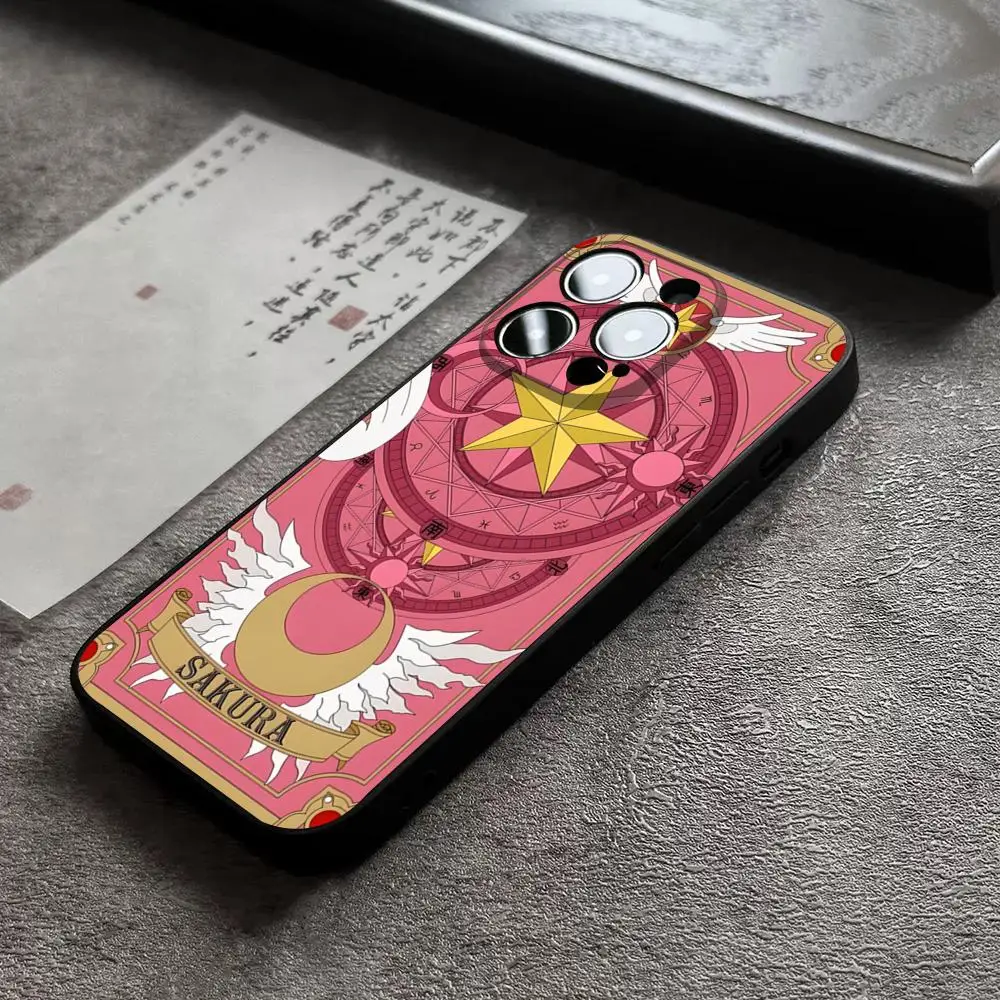 Card Captor SAKURA Cartoon Phone Case For 15 Pro Max Iphone 14 16 Pro 12 13 Pro Max 11 Xr X Xs 8 7 Plus Silicone Back Cover