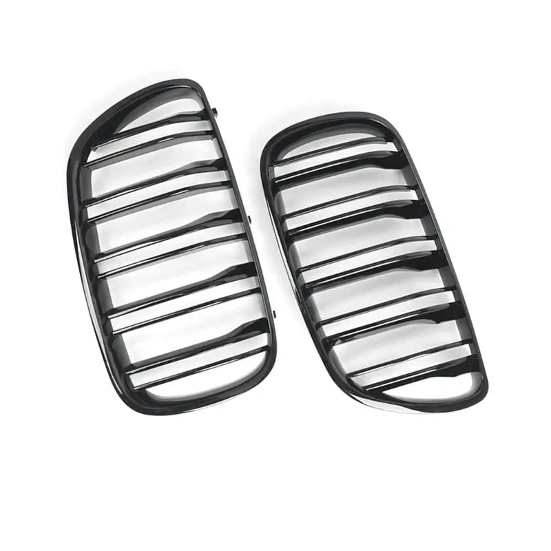 

1Pair Car Front Kidney Grille Grills Glossy Black Hood Grill For BMW X3 E83 Diesel Petrol SUV 2007-2010 Racing Grills-N25R