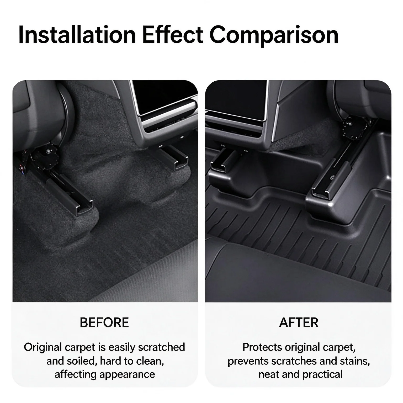 For Tesla Model Y Juniper 2025+ TPE Under Seat Corner Protector Seat Slide Rail Guard Anti-Kick Trim Car Interior Accessories