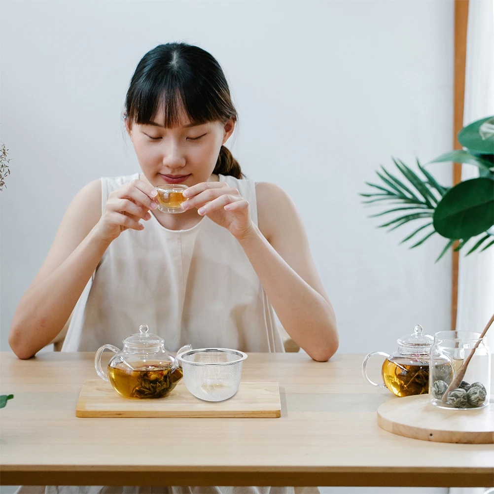 

2Pcs Stainless Steel Loose Leaf Tea Infuser Mesh Strainer Reusable Steeper for Tea Brewing in Cups Teapots Mesh Herb Infuser