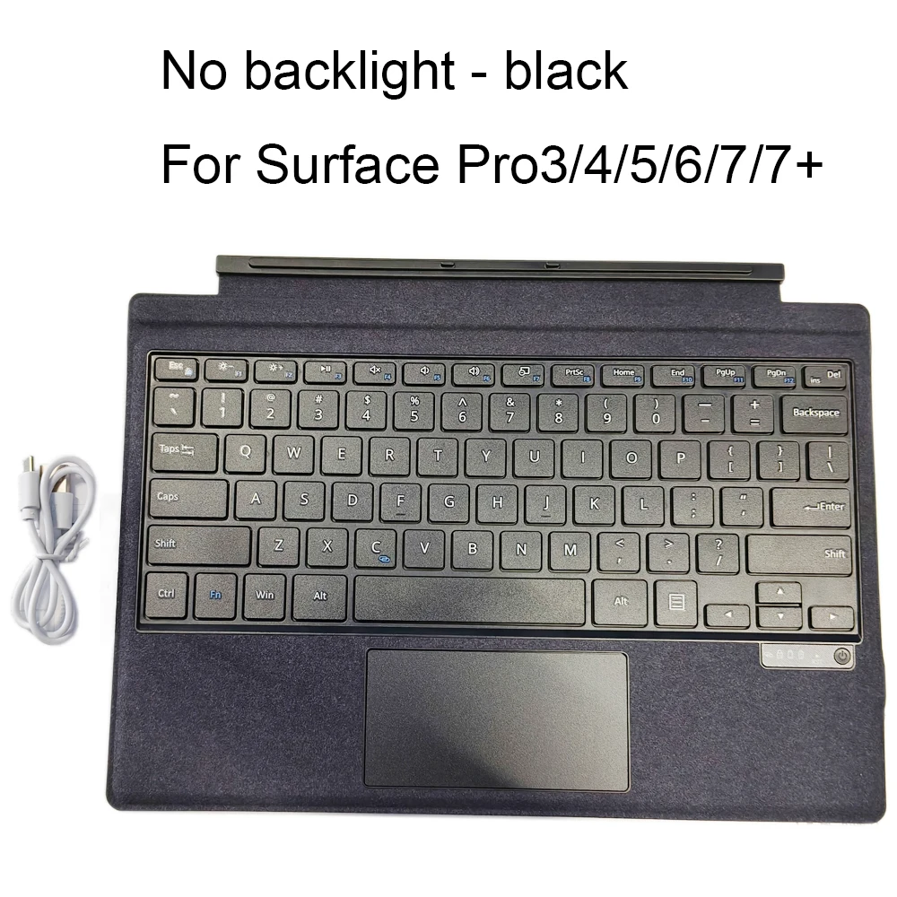 لوحة مفاتيح لاسلكية متوافقة مع بلوتوث ، لوحة تتبع بإضاءة خلفية ، لوحة مفاتيح لسطح Go1 ، 2 ، 3 ، سطح Pro3 ، 4 ، 5 ، 6 ، 7 + ، سطح Pro8 ، X