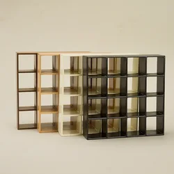 Mini Display Cabinet 16 Compartments Pocket Dollhouse Furniture Model Miniature Simulation 1:12 Furniture House Scene Ornaments
