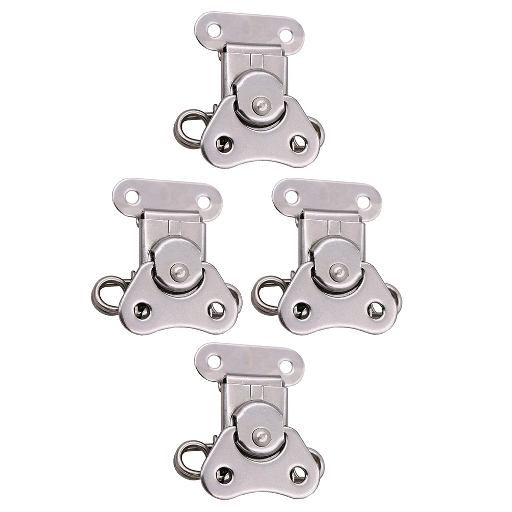 

4pcs 304 Stainless Steel Butterfly Latches Spring Loaded Door Locks for Wooden Packaging Easy Installation Durable
