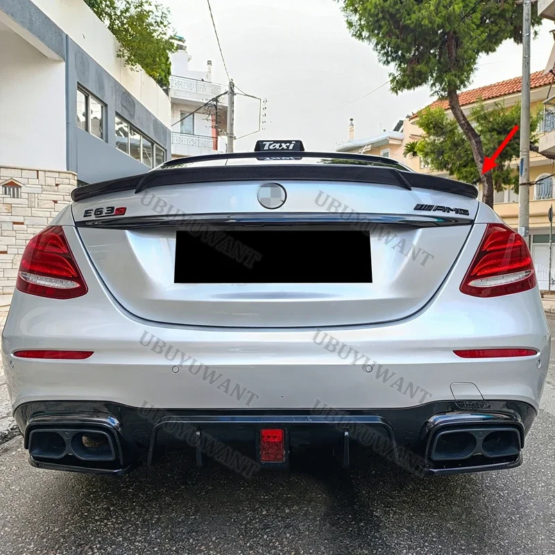 For Benz E Class W213 E200 E300 E400 E550  2017-2020 Car Trunk Spoiler Carbon Fiber Auto Rear Trunk Wing Accessories Spoiler