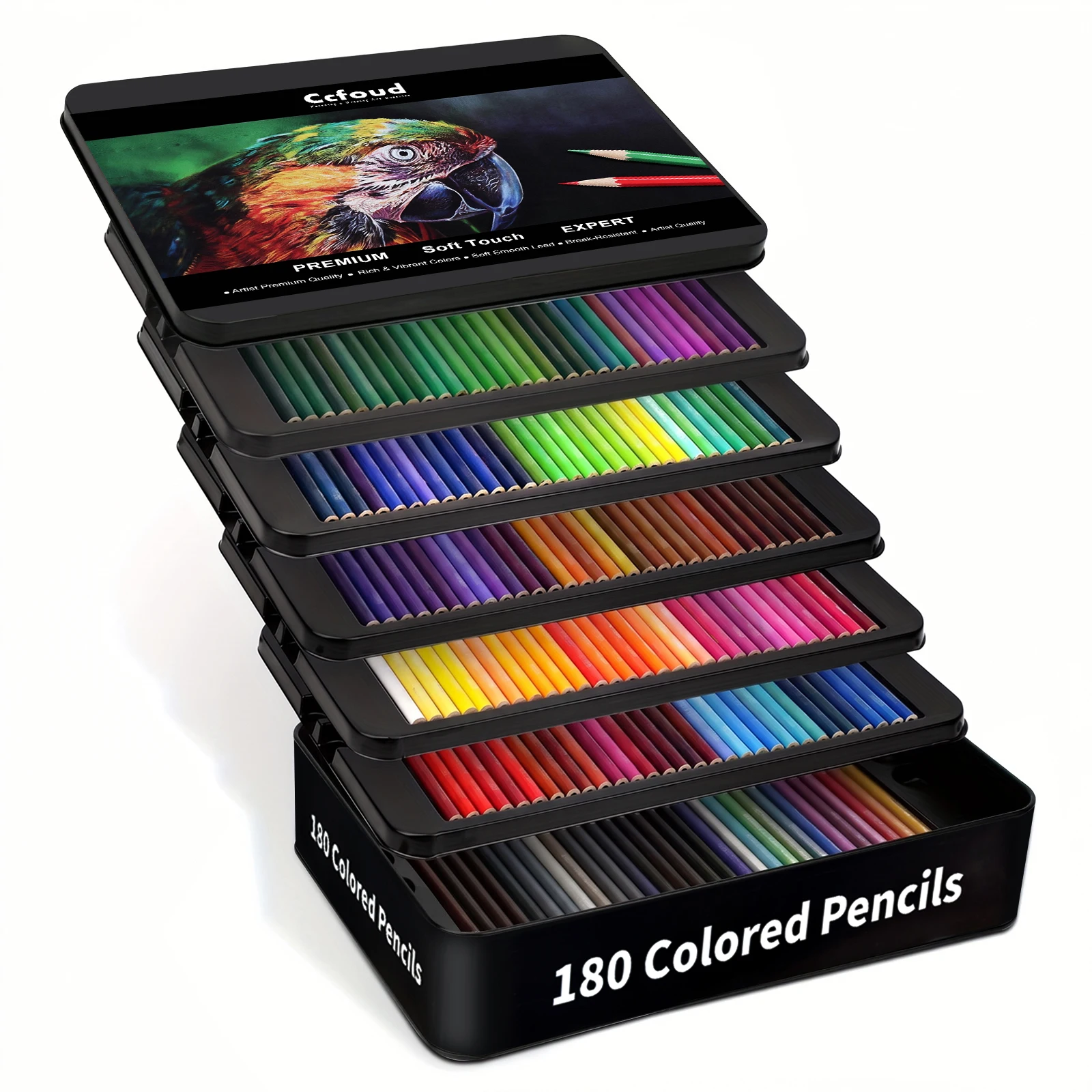 180-wax-based-colored-pencils-setvibrant-coloring-pencils-in-tin-boxart-supplies-for-adultsideal-for-coloringdrawing
