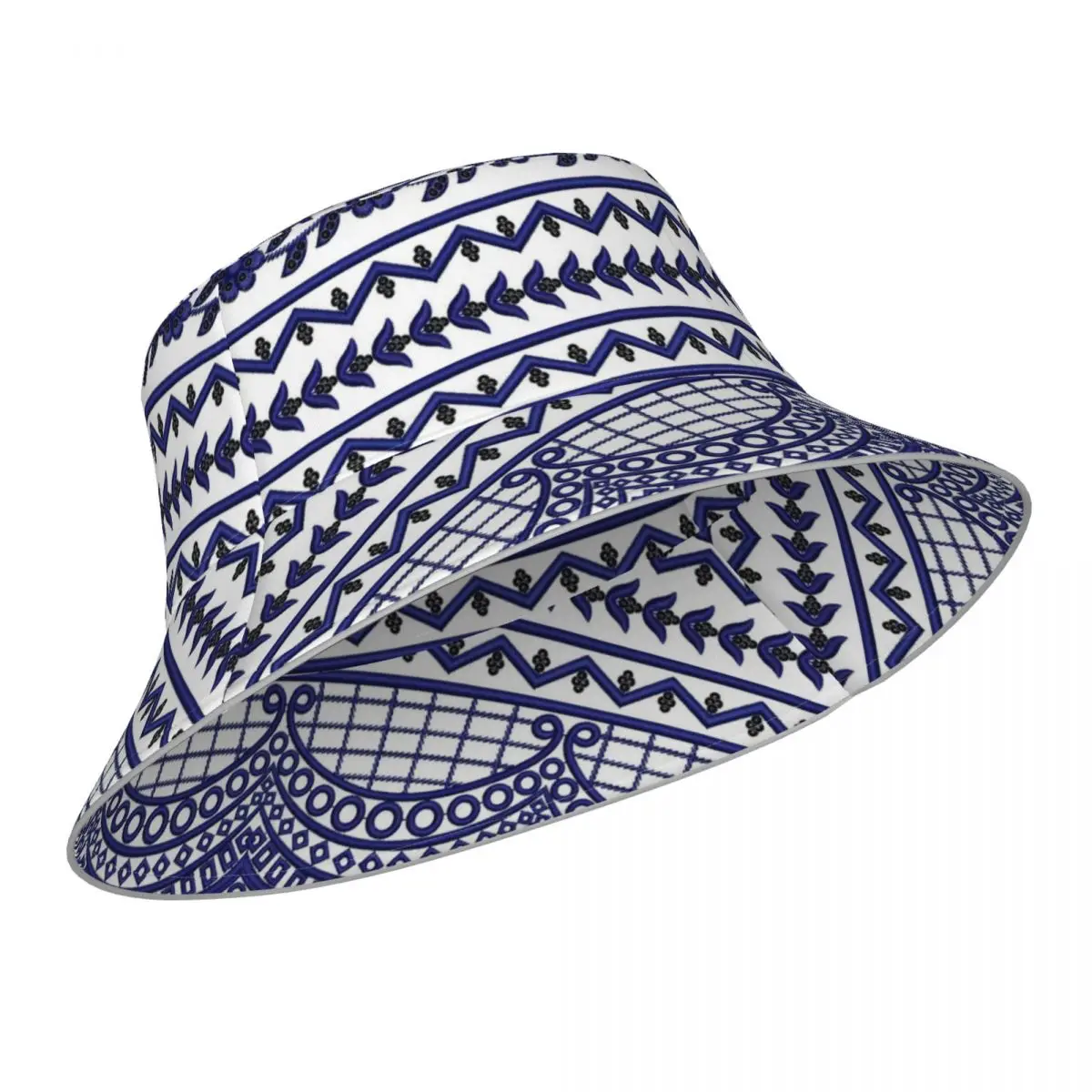 New Fisherman's Hat Unisex Fashion Indian Traditional Pattern Bob Cap Windproof outdoor Reflective Bucket Hat