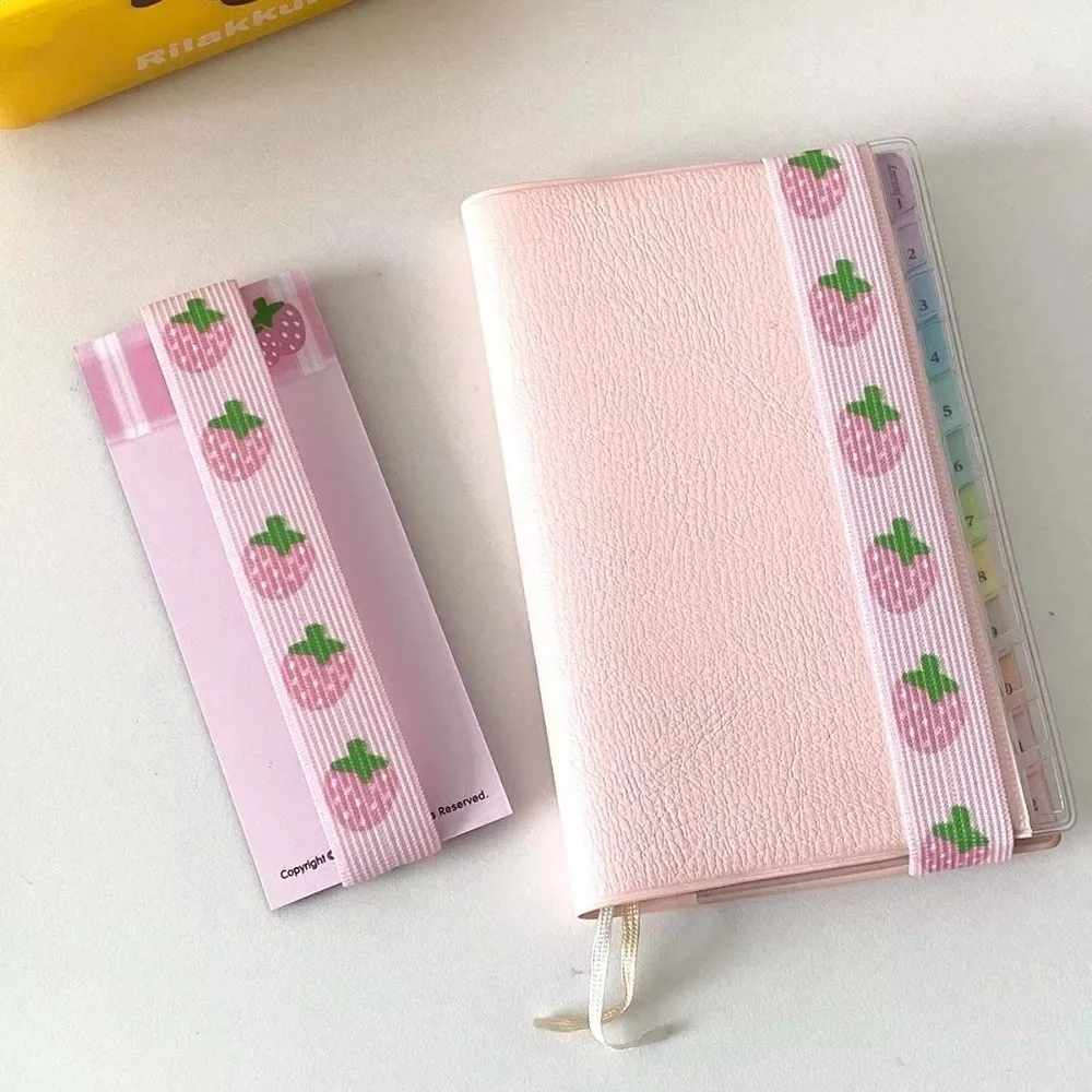 調節可能なノートブックストラップルーズリーフノートブック DIY 装飾弾性ストラップかわいいスターバインダーストラップ A7 M5 プランナーノートブック用