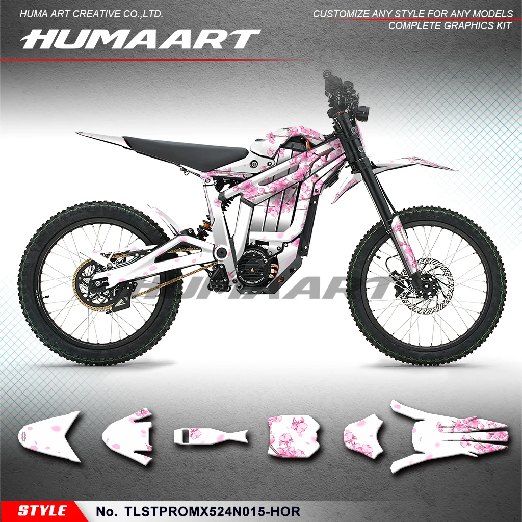 

Графические наклейки HUMAART MX в комплекте для TALARIA STING MX5 PRO Cherry Blossoms, восстановление, номер стиля TLSTPROMX524N015-HOR