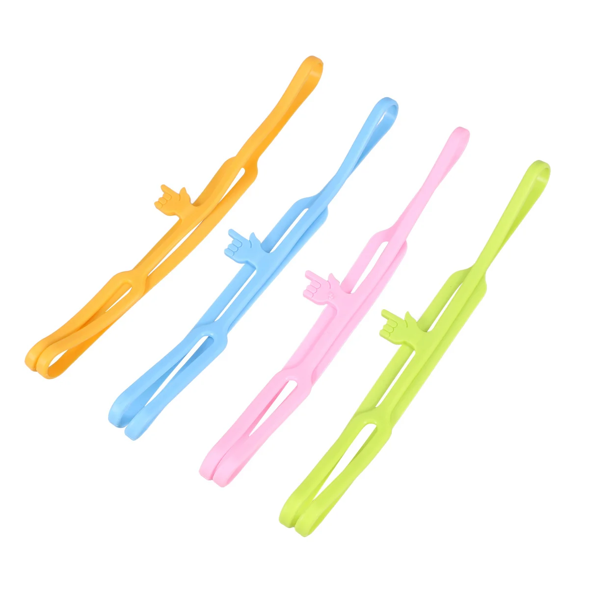 

4Pcs Silicone Bookmarks Finger Bookmarks Creative Page Marking Tags Cartoon Style for Reading Study Home School Supplies