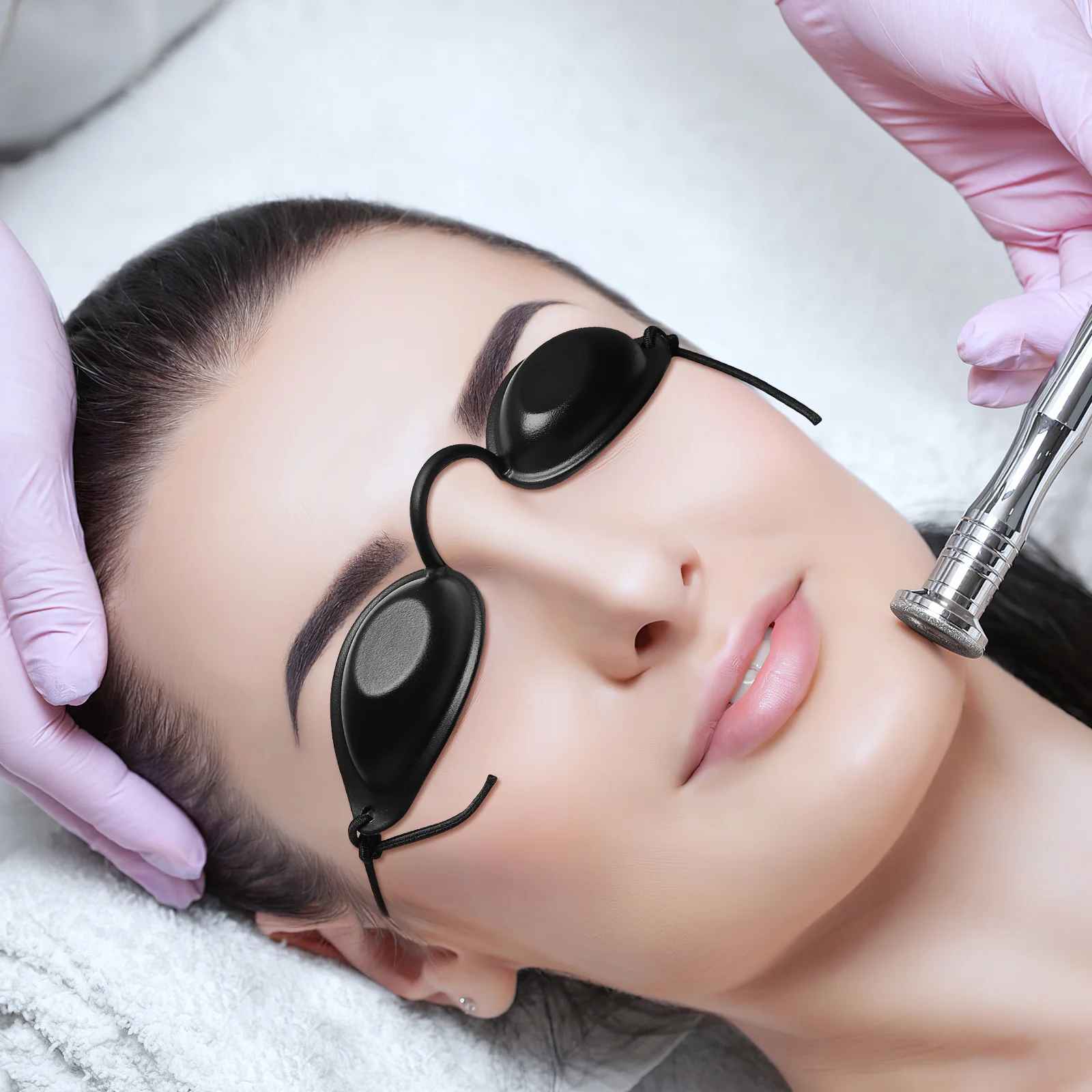 2 Sets IPL Safety Goggles Eye Mask Protective Eyemask for Teeth Whitening Laser Procedures Adjustable Durable Plastic