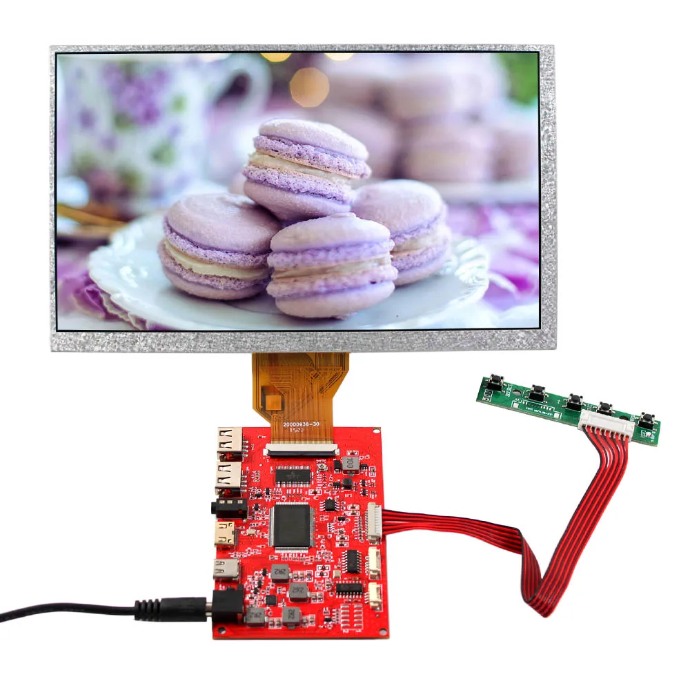 Ips Lcd Display Driver Board Hd-Mi Type-C 2Usb Input At090Tn10 800X480 Car Lcd Display Screen 50Pin Ttl 9 Inch Lcd Panel