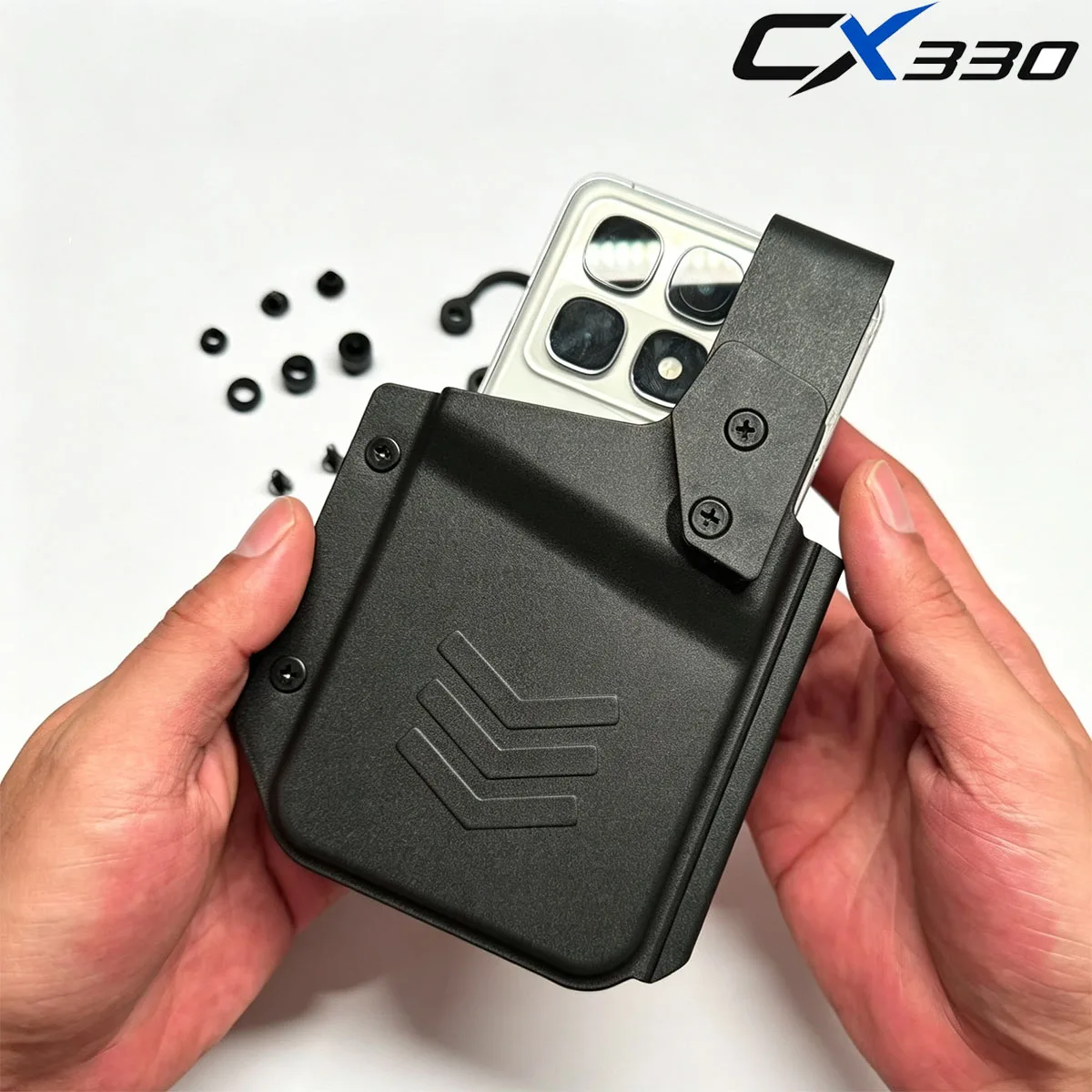 rugged-tactical-molle-mobile-phone-case-quick-release-belt-holster-edc-tool-pouch-thumb-lock-swivel-mount-for-hunting-airsoft