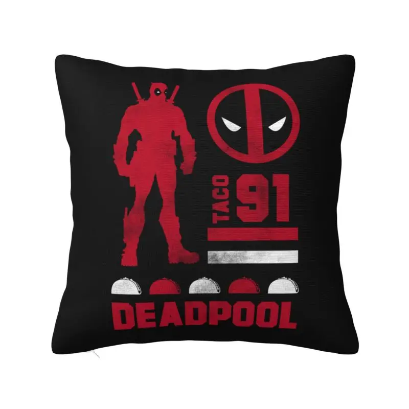 

Custom Deadpool Tacos 1991 Throw Pillow Covers Cushion Cover Decoration Salon Square Pillowcase