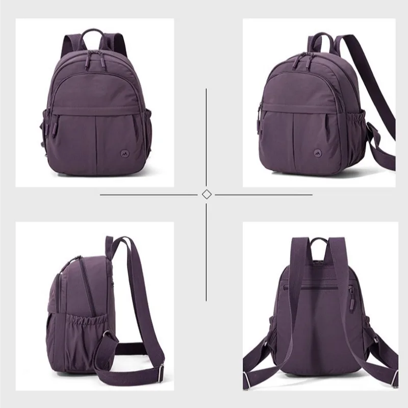 Solid Minimalist Women Backpack Artistic Casual Mini Backpack Students School Bags Urban Commute Daypack Hiking Travel Rucksack