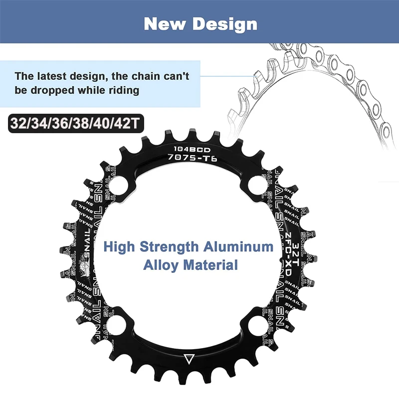 MEROCA CX Bicycle Crank Square Hole 104BCD Aluminum Alloy IXF