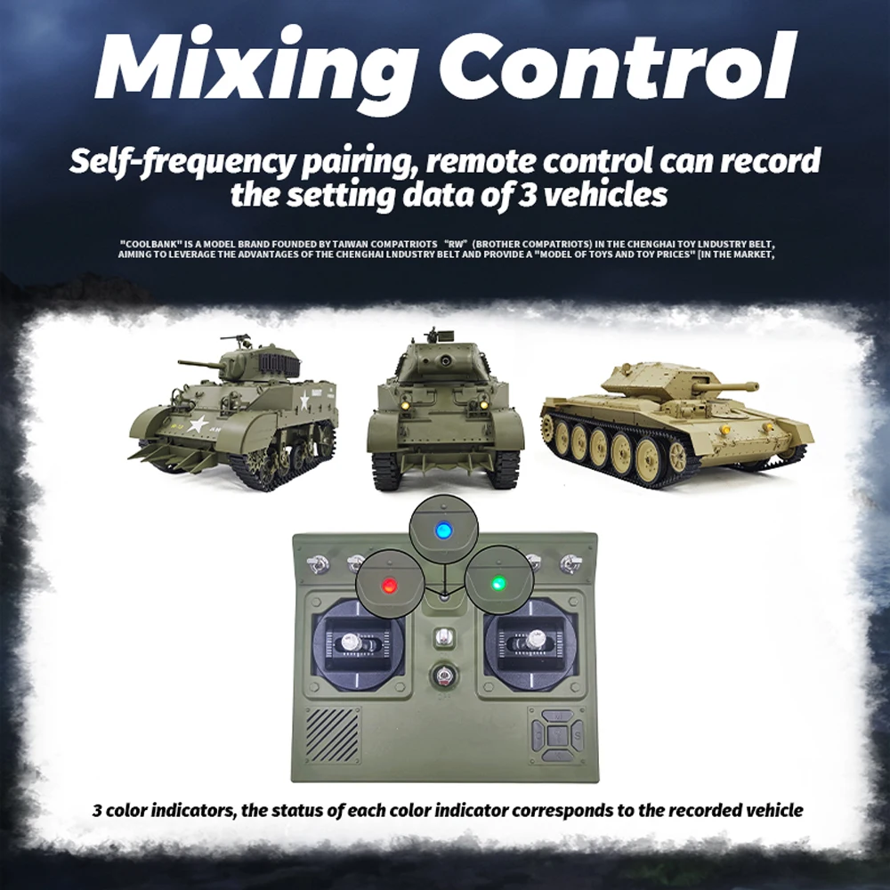 1/16 RC Tank M8 réservoirs à moteur automoteur 2.4G pleine échelle fumée télécommande réservoir électrique modèle militaire jouet G2079