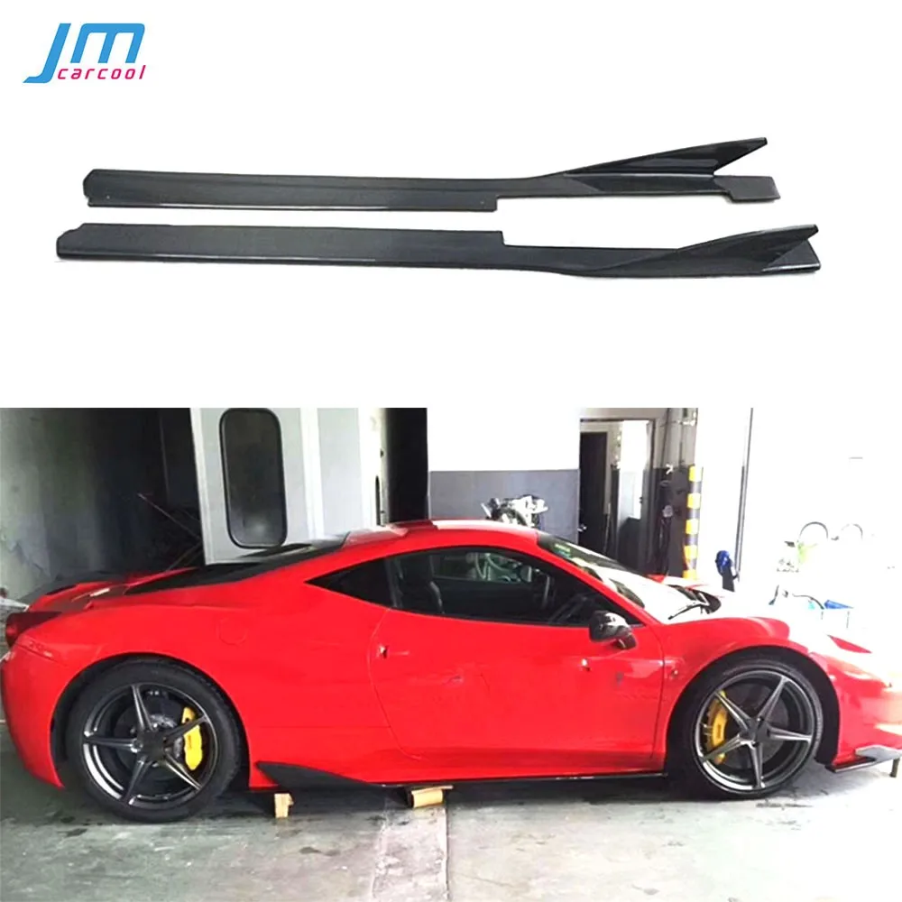 

Накладки на пороги из настоящего карбона для Ferrari 458 2011-2014, расширители бампера, спойлеры, аксессуары для авто из FRP