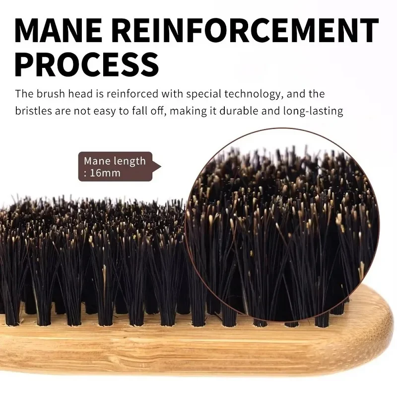 Boar Bristle Brush Set with Spray Bottle