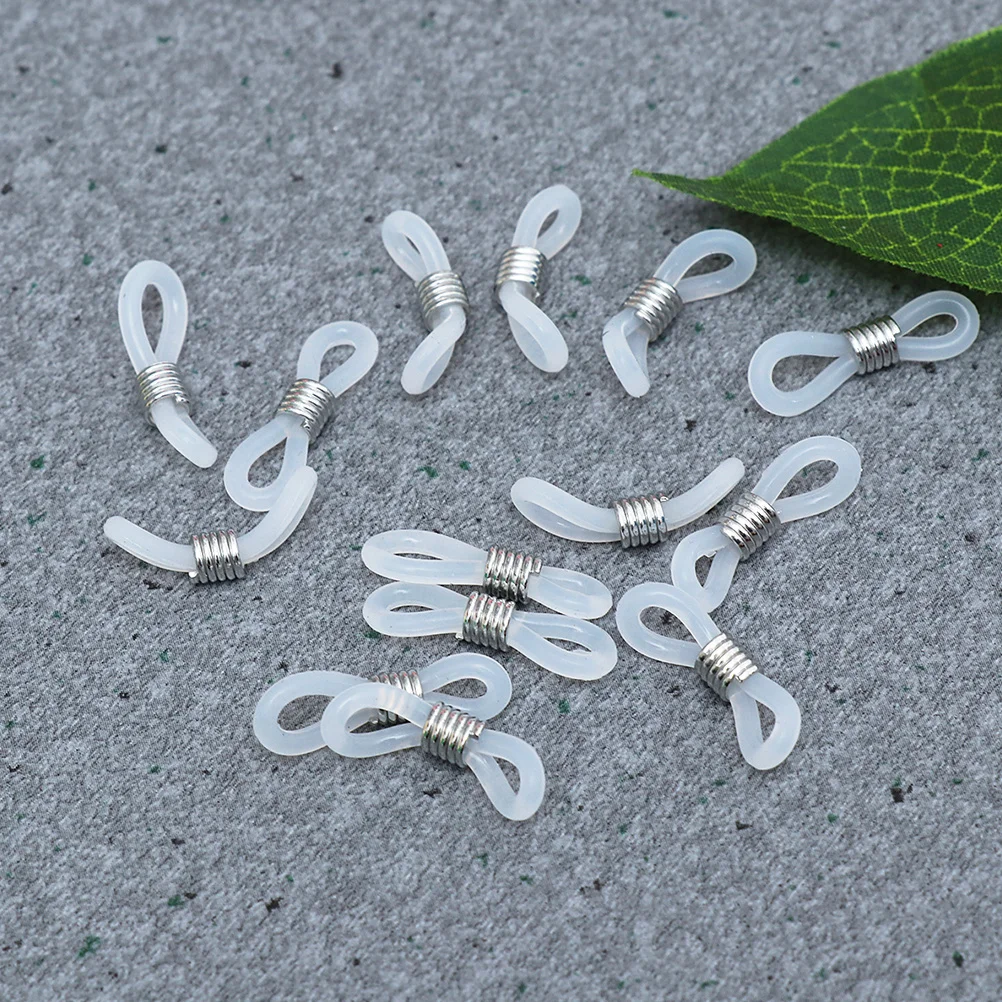 

40Pcs Silicone Eye Chain Clip Anti-Slip DIY Eyeglass Buckle Sturdy Wear-Resistant Glass Chain Connector Fashionable Accessory
