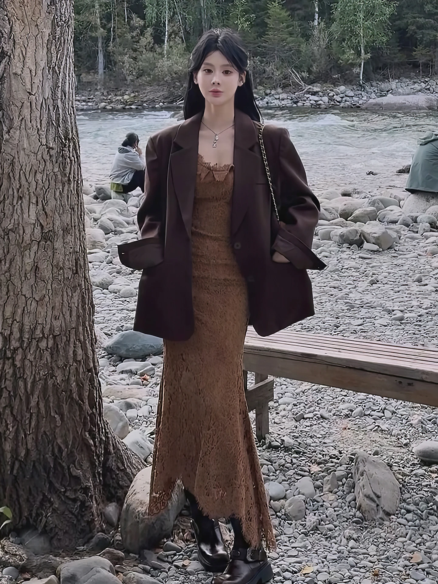 

Женский костюм Ele: Свободный повседневный пиджак для весны и осени, новинка, модный, стройнящий, в западном стиле