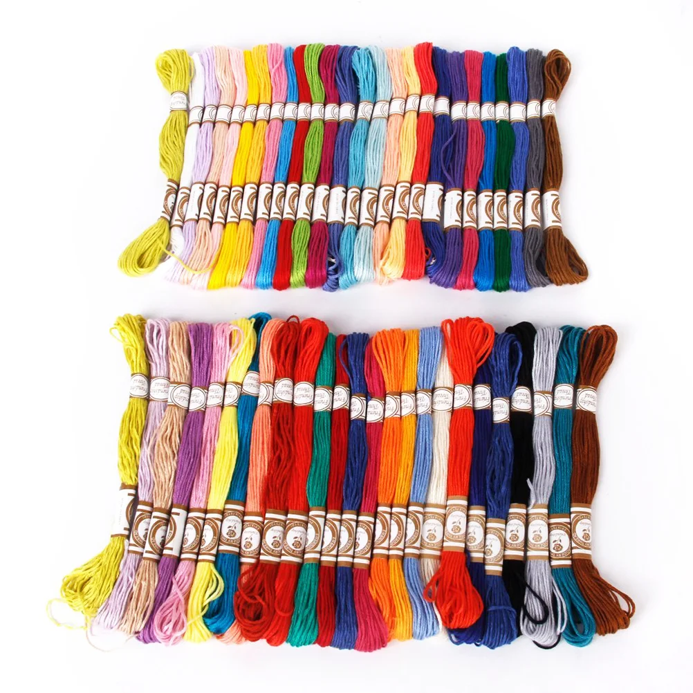 

100 Pcs Multicolor Embroidery Floss Cross Stitch Threads Cross-embroidery Cotton