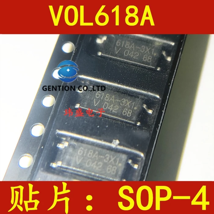 

10 шт. VOL618A-2T VOL618A-3 VOL618A 2,54 мм SOP-4 выходная фотоэлектрическая муфта в наличии 100% новая и оригинальная