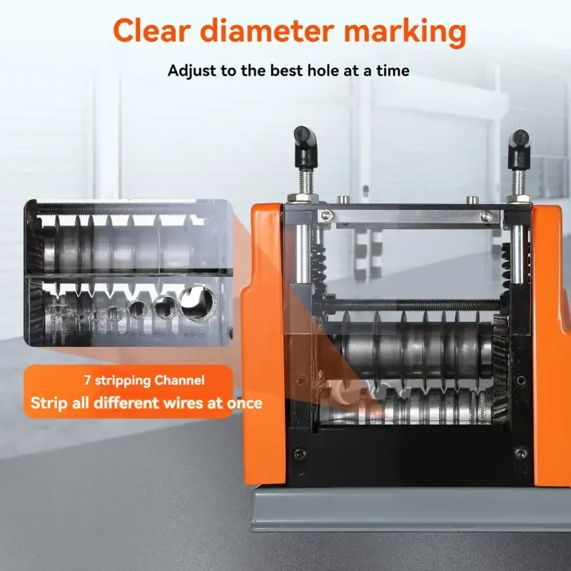 Elektrische meerkanaals draadstripmachine Schrootdraad- en kabelstrip- en schilgereedschap, volautomatische draadstripper