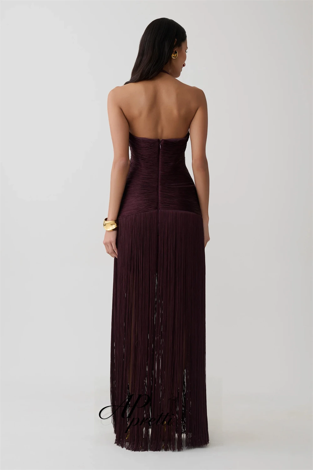 AP pretti Exquisite Chiffon One Shoulder Sleeveless Mermaid Evening Dress Customized Chic Flowy Ruched Ruffle Long Party Gown