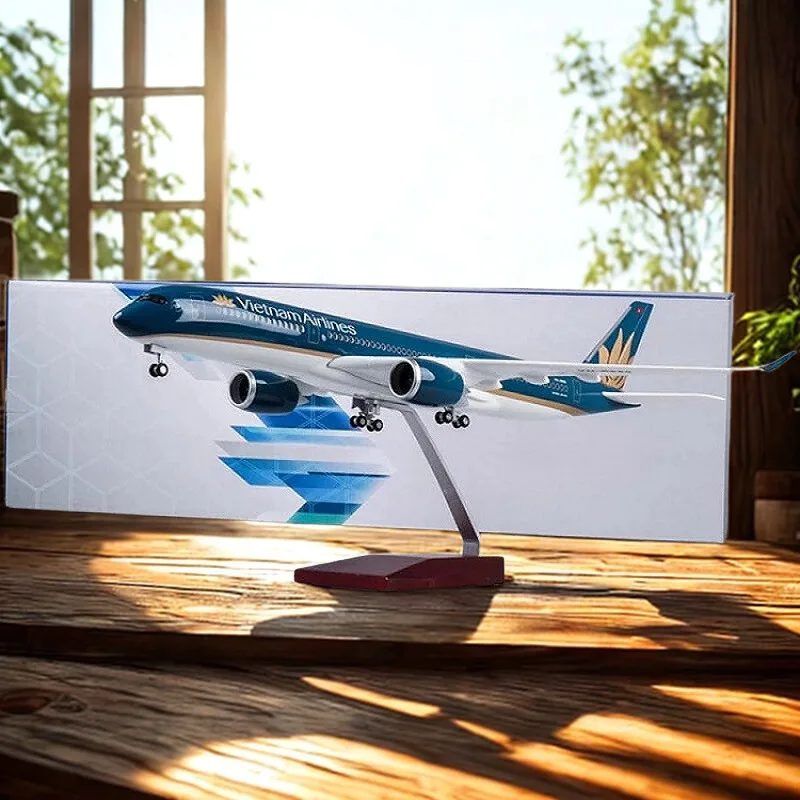 

1/142 Scale Aircraft Airbus A350 Dreamliner Vietnam Airlines 47CM Model Plane Toys Resin Aeroplane Home Decoration Working Light