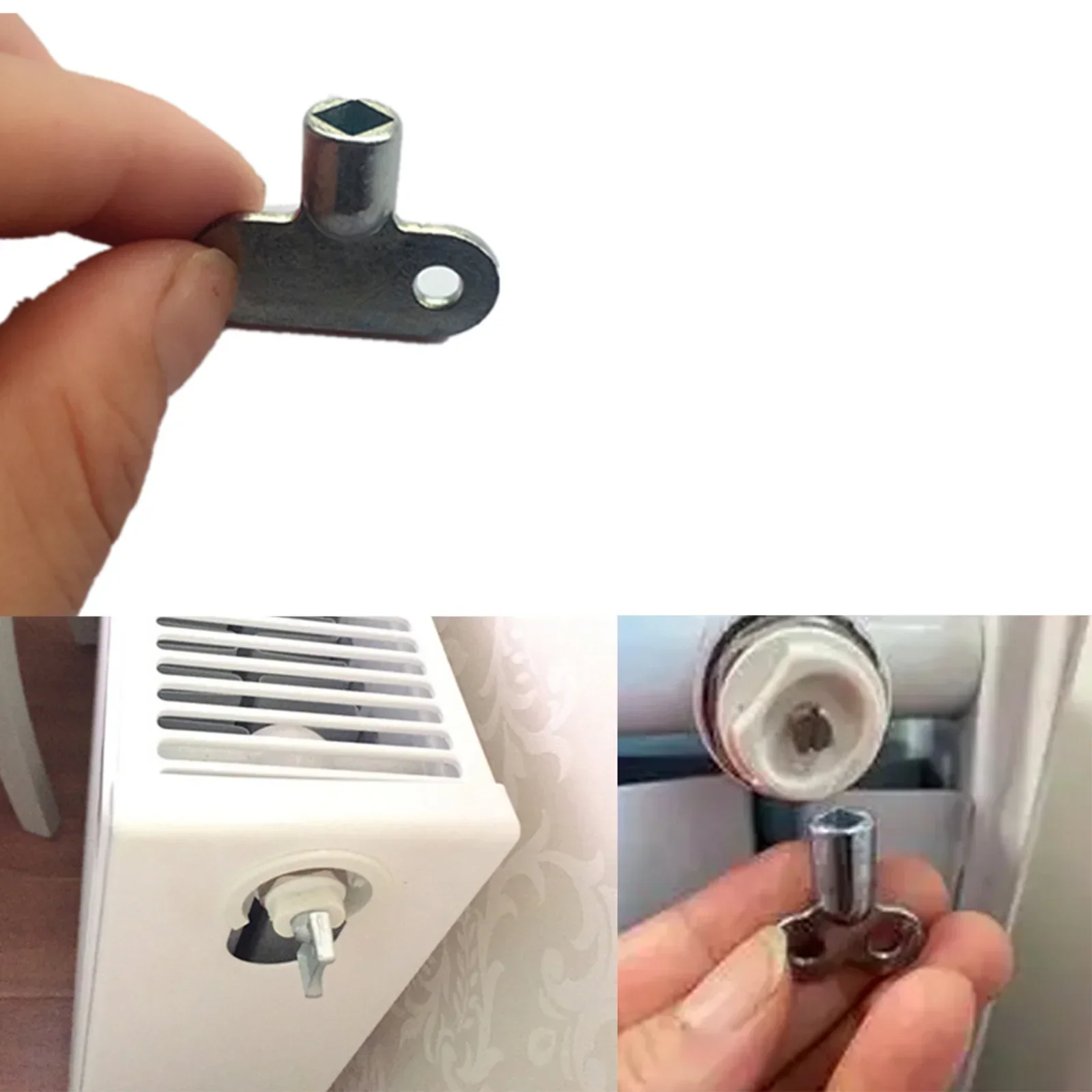 2x Radiator Valve Key Faucet Key Radiator Water Tap Plumbing Bleeder Key Air Vent Central Heating Tools Heater Wrench Parts