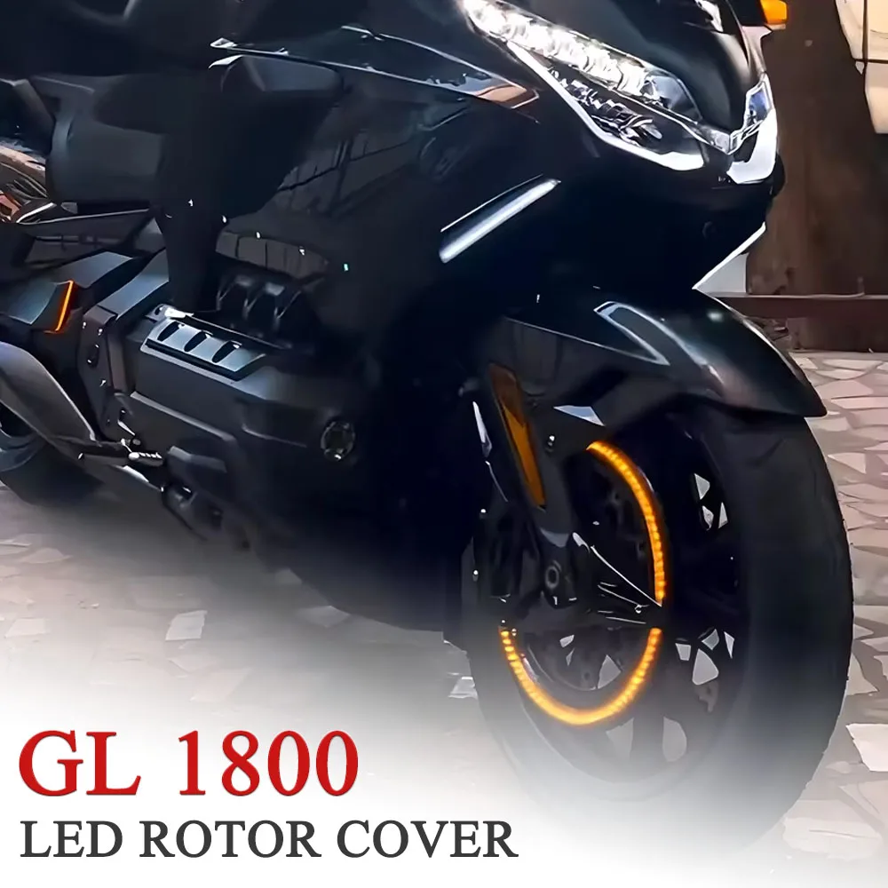 

Black Or Chrome For Honda Goldwing GL 1800 F6B 2018-UP 2020 2021 GL1800 Motorcycle LED Fork Mounted NAV Lights and Rotor Covers