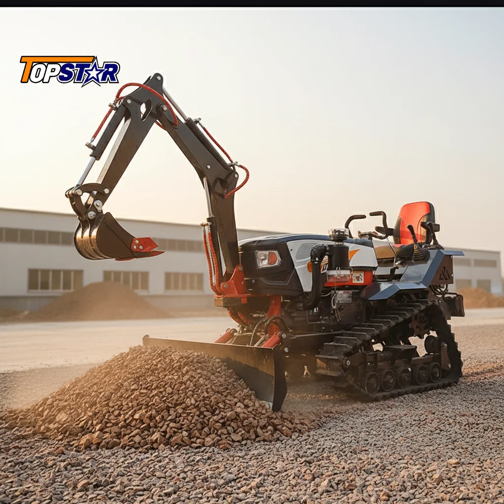 

Mini Track Tractor 35HP Front Loader Waterproof EPA Farm Multi Attachment Fast Ship